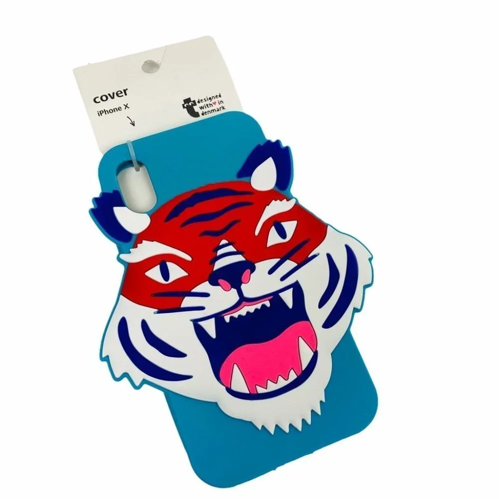 NEW iPhone X Silicone Phone Case Roaring Tiger